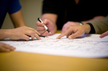 Byggprocessen ritning